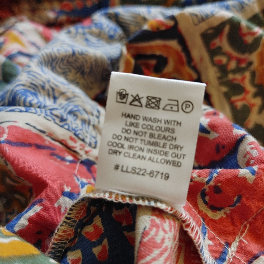 Boho Patchwork Ruffle Mini Dress - Multicolor - Picture 11 of 16